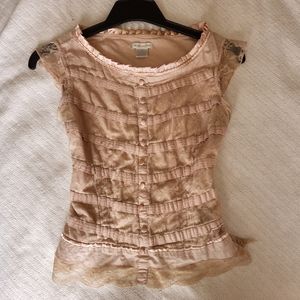 Vintage Victorian Pink Lace Blouse